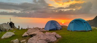 Camps at triund top 